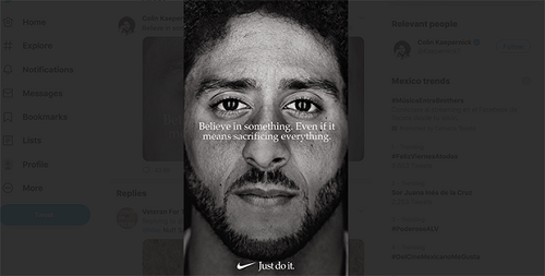 Modern Just Do It campaign from Nike with Colin Kaepernick